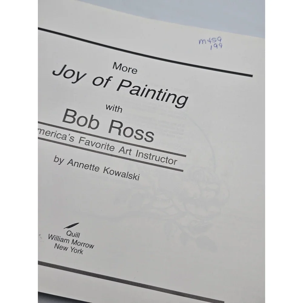 Vintage 90s Bob Ross‎ New Joy of Painting & More 2 Book Set Annette Kowalski